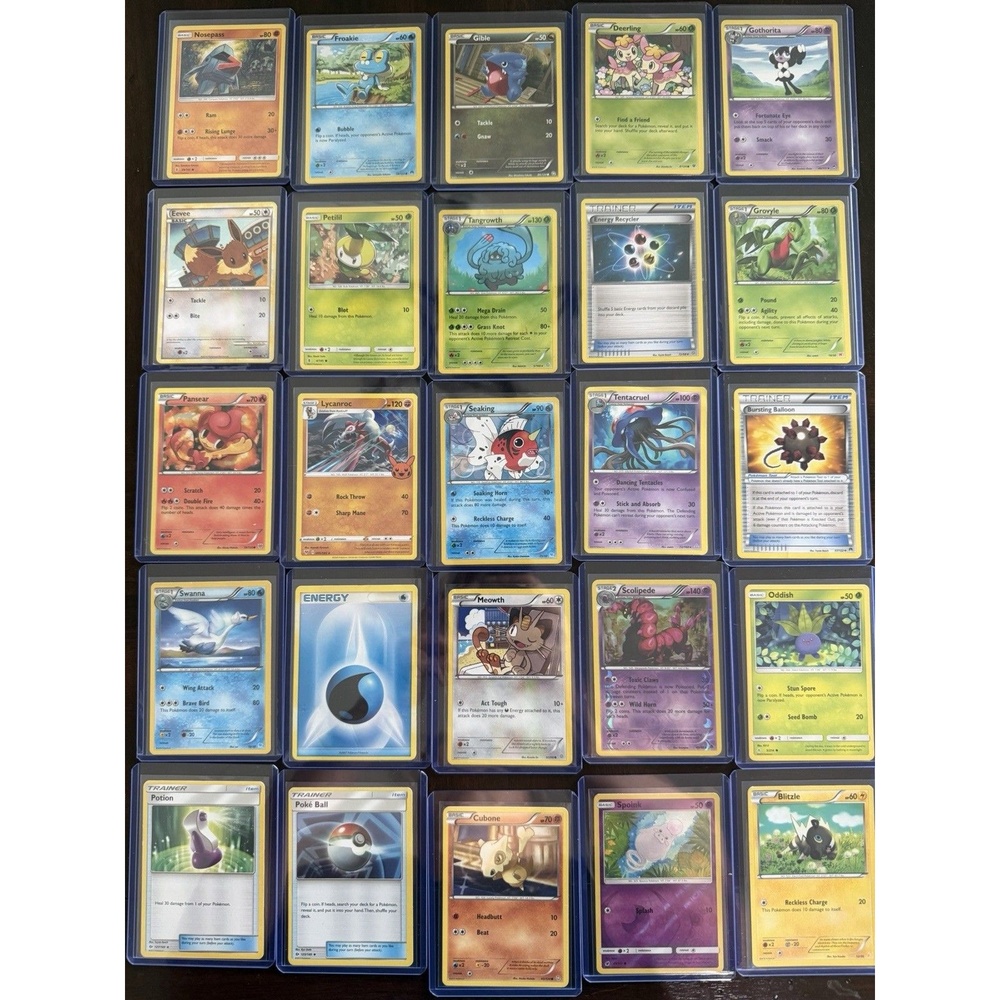 Pokemon TCG 25 Card Mixed Lot Scolipede Holo Eevee Lycanroc Dragonair Cubone